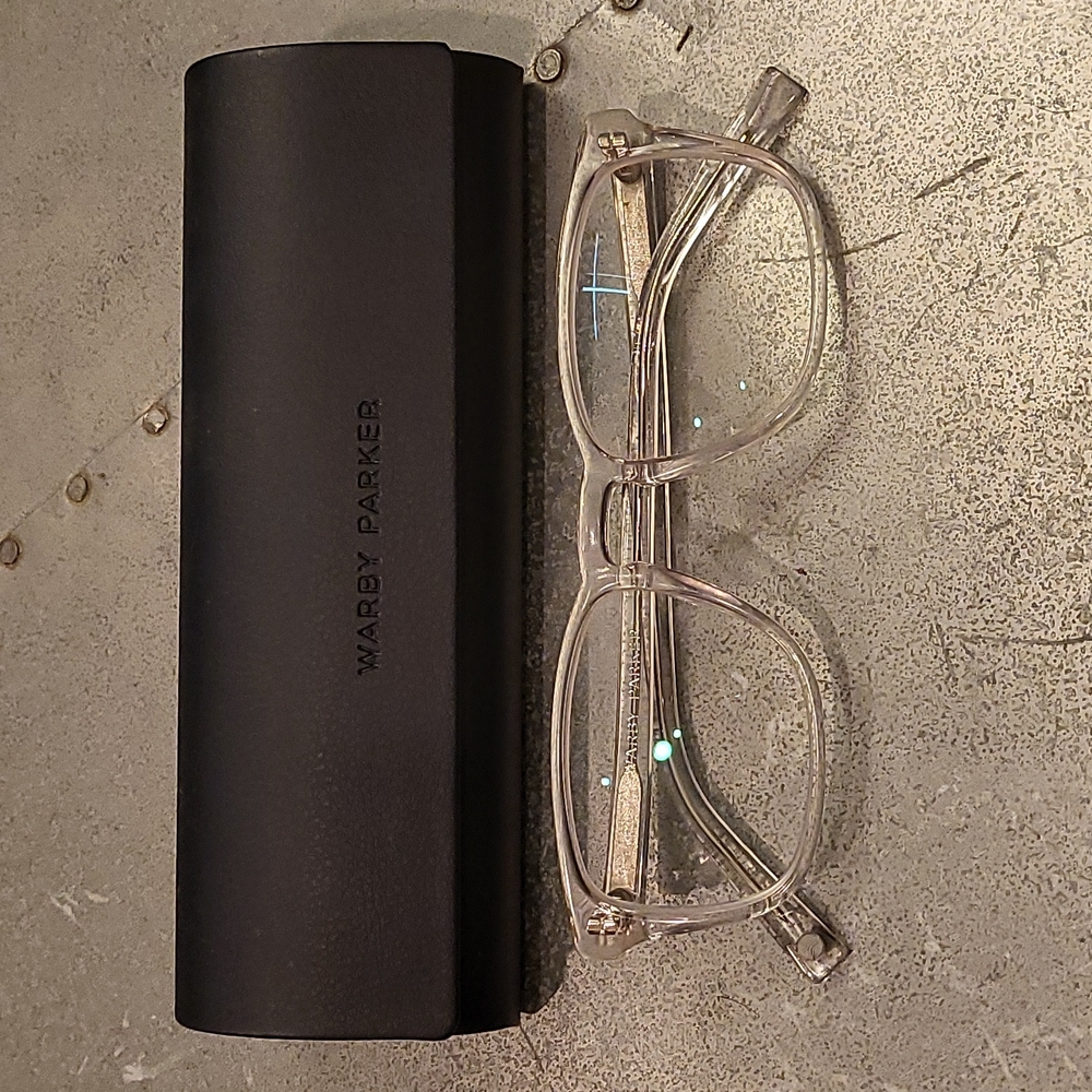 Clear Warby Parker Bensen Glasses Frames Crystal
